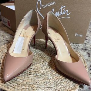 Christian Louboutin Blush Heels with Red Soles
